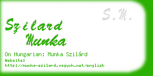 szilard munka business card
